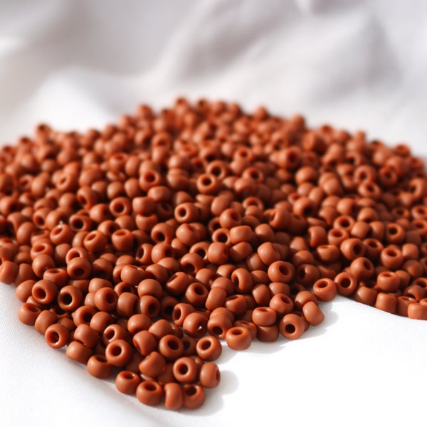 6/0 Round Terra Cotta Matte Op Toho seed bead, 20 gram bag, Color# 6/0 46LF. Great for Macrame, beading, Knitting