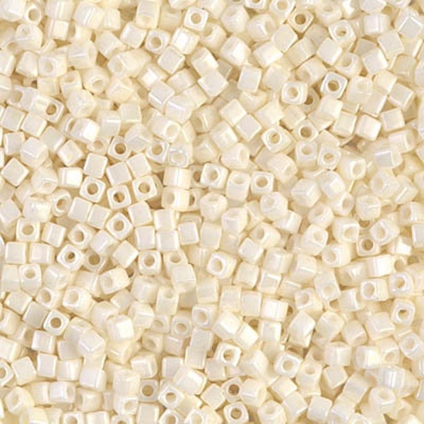 1.8mm Cream Ceylon Miyuki Cube, 10 gram bag, Color# SB18-421