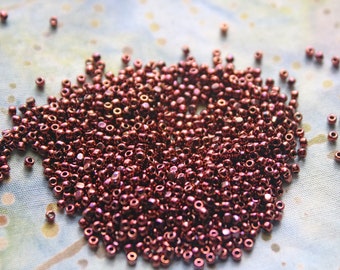 15/0 Dark Bronze Charlotte Toho seed bead, approx. 8-grams 2.5inch tube, TR-15-222/c