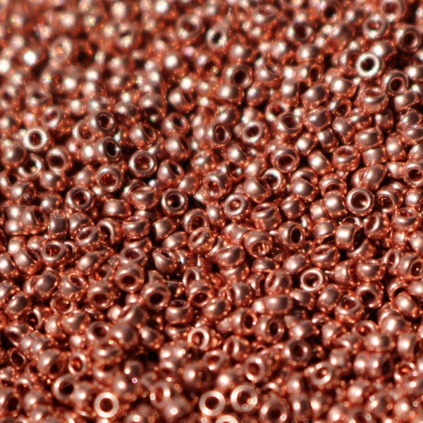 15/0 Copper Plated (like DB 40) Miyuki Seed bead, 5 gram bag, color # 15-187