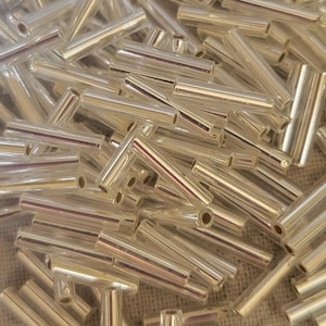 9mm #3 bugle Silver Lined Toho bugle, 10 gram bag, Color#3T-21