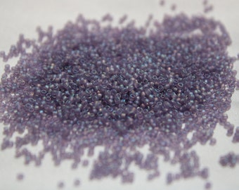 15/0 Transparent Rainbow frosted Light Tanzanite Toho seed bead, 10 gram bag, Color# TR-15-166DF