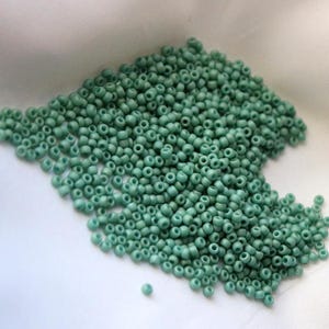 8/0 Matte OP Sea Foam Luster Miyuki seed bead, 15 gram bag, Color# 8-2028
