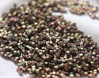 Toho CUBE Seed Beads 2mm DK BRONZE