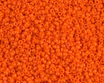 15/0 Op Orange Miyuki seed bead, 10-gram bag, 15-406.