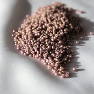 11/0 Matte Op Dusty Mauve Miyuki seed beads,15 gram bag, Color # 11-2027.