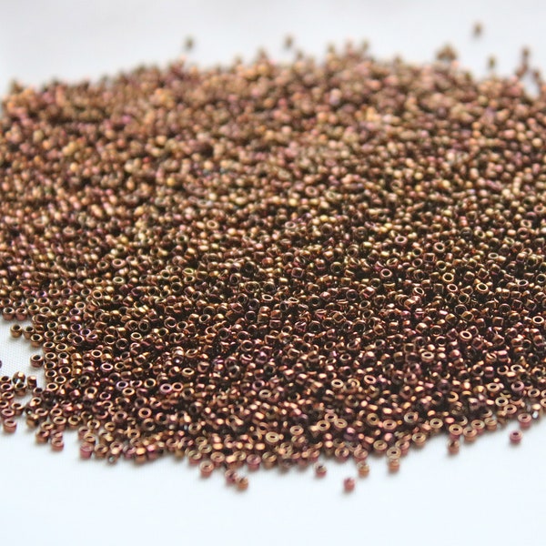 15/0 Copper Metallic Toho seed bead, 10 gram bag, Color# TR-15-224