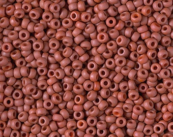 11/0 Matte Op Terra Cotta Miyuki seed Bead, 15 gram bag, Color# 11-1236