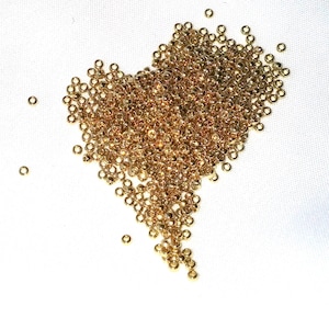 15/0 24kt Gold Light Plated Miyuki seed bead, 5 gram bag, Color# 15-193, (Like DB 34)