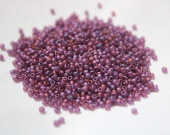 11/0 Raspberry Matte Luster Toho seed bead, 15 gram bag, Color# 11T-625F