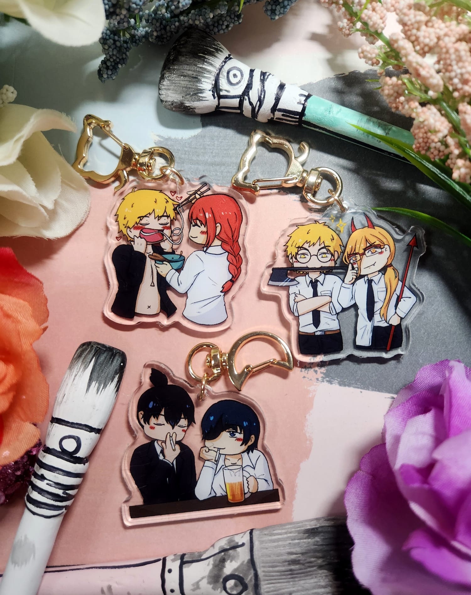 チェンソーマン モーテルキーホルダーとタバコキーホルダー チェンソー