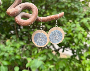 Traverse Sacred Geometry Earrings Hand Embroidered