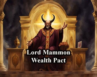 Patto di ricchezza con Lord Mammon, potente incantesimo del denaro demoniaco, rituale di abbondanza finanziaria, lancio nello stesso giorno per la prosperità