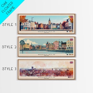 Wakefield England Canvas Print: Panoramic Travel Art