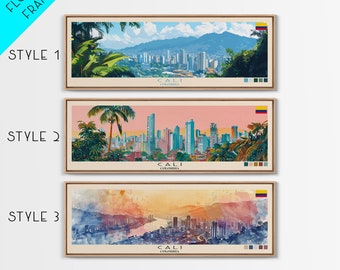 Panoramic Cali Colombia Canvas Print: Travel Art