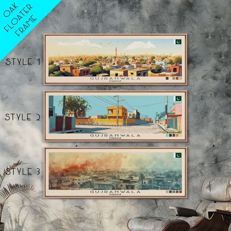 Gujranwala Travel Canvas Print, Panoramic View (Gallery Quality Art) image 6