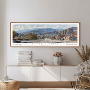 Santa Clarita California Canvas Print: Travel Poster Wall Art