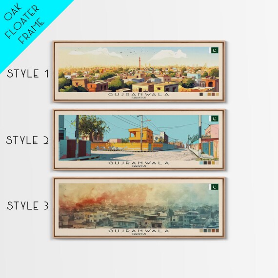 Gujranwala Travel Canvas Print, Panoramic View (Gallery Quality Art)