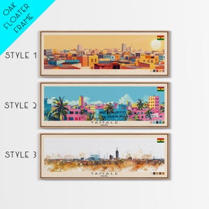 Panoramic Tamale, Ghana Canvas Print: Travel Art Poster