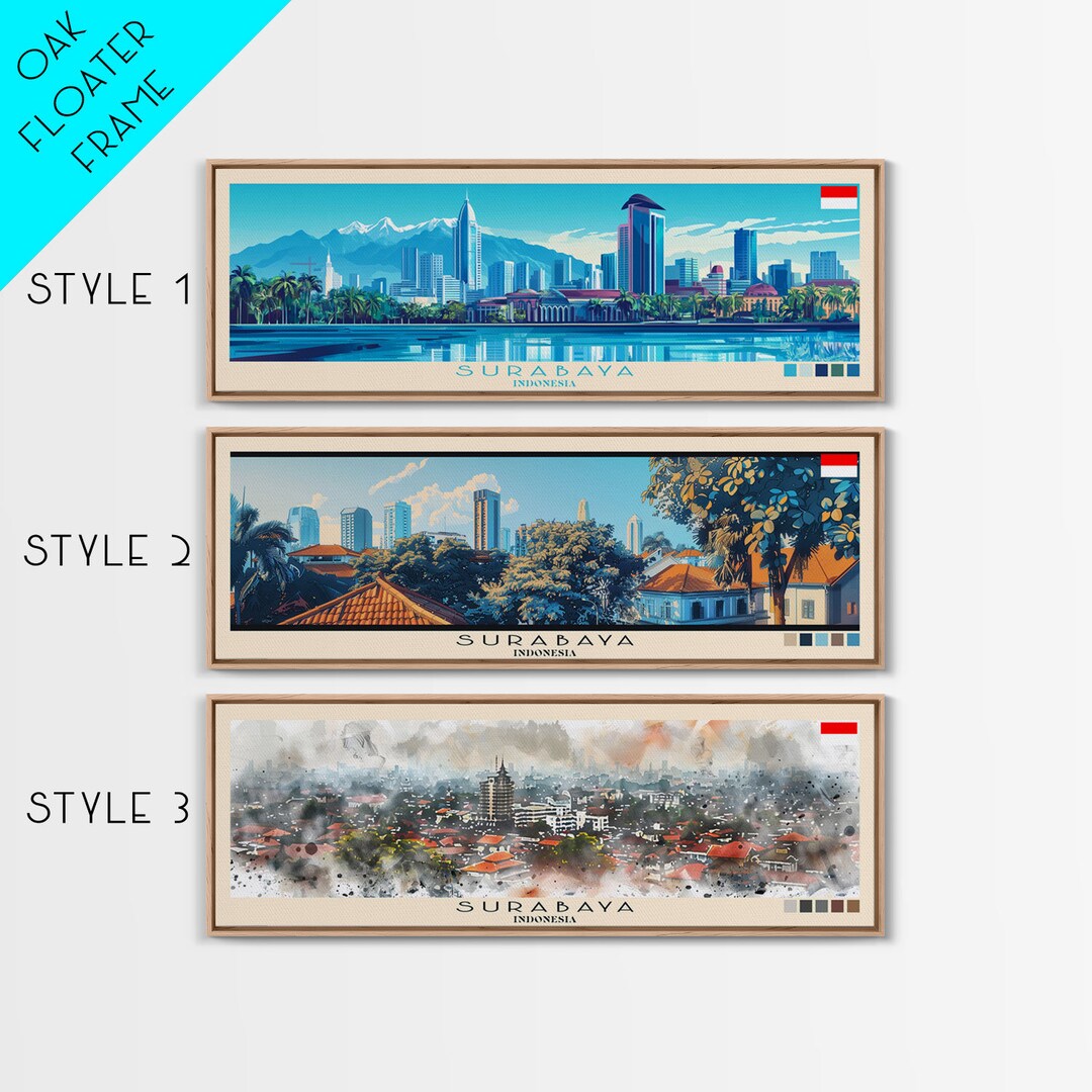 View of Panoramic Surabaya, Indonesia Canvas Print, Surabaya, Indonesia ...
