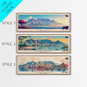 Panoramic Cape Town Canvas Print: South Africa Travel Art