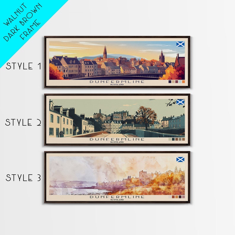 Dunfermline, Scotland Panoramic Canvas Print, Dunfermline, Scotland