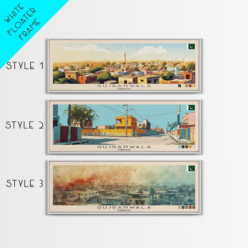 Gujranwala Travel Canvas Print, Panoramic View (Gallery Quality Art) image 5