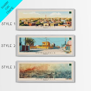 Gujranwala Travel Canvas Print, Panoramic View (Gallery Quality Art) image 4