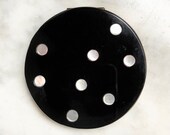 Black Compact with Mother of Pearl Dots