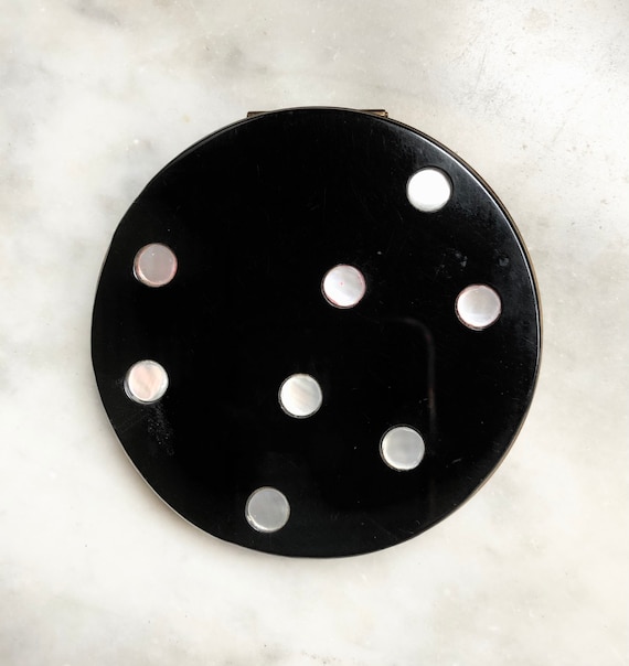 Mother of Pearl Polka Dot Compact