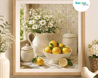 WHITE STILL LIFE - Cross Stitch Pattern. Custom digital cross-stitch pattern.