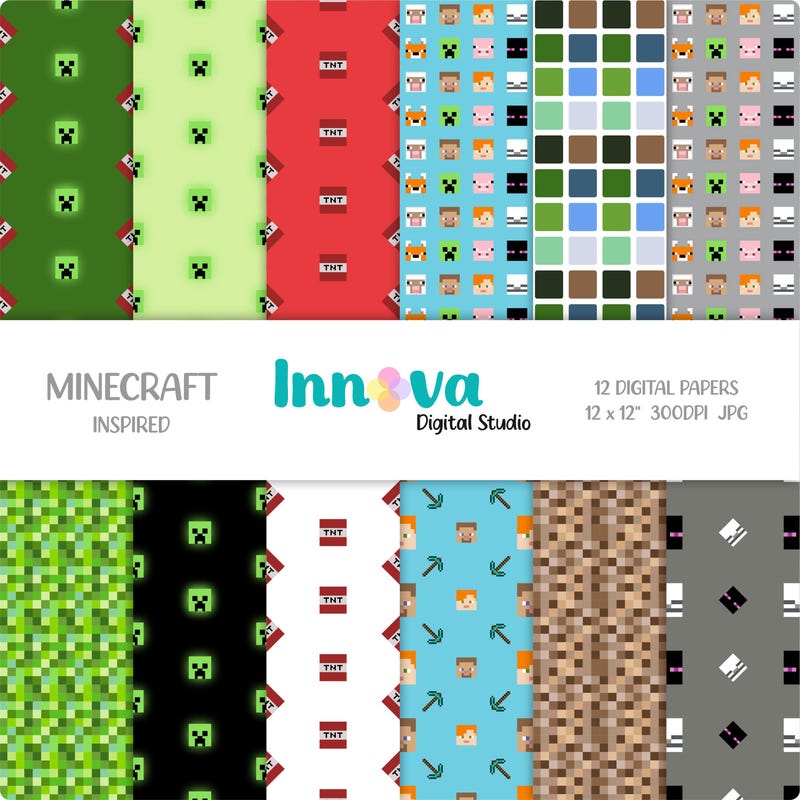 Minecraft Paper Backround Minecrafts Background Png - Etsy