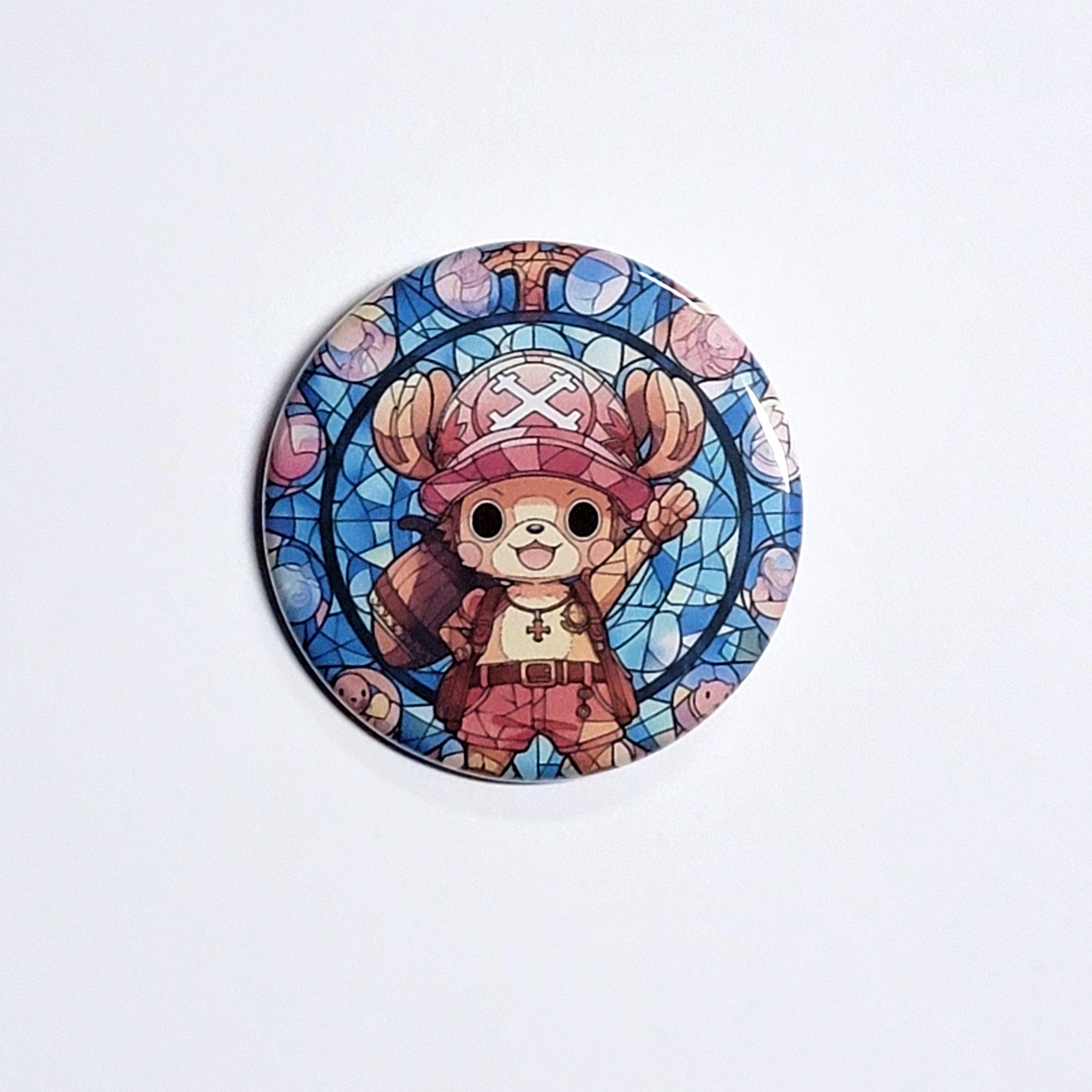 【THE MOZZ】Ily Button One Piece One Piece Pins Buttons LARGE Anime Pinback Luffy Zoro Tony