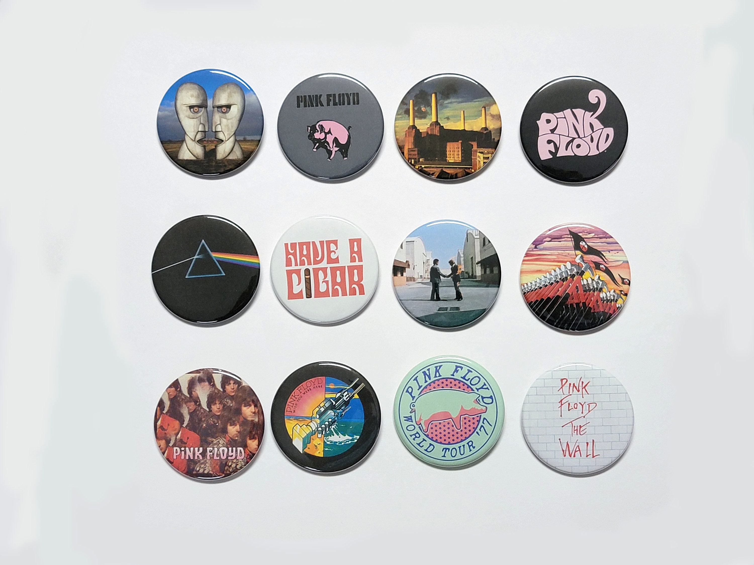Pink Floyd pins LARGE buttons pinback classic rock Dark Side of the Moon hard rock pins