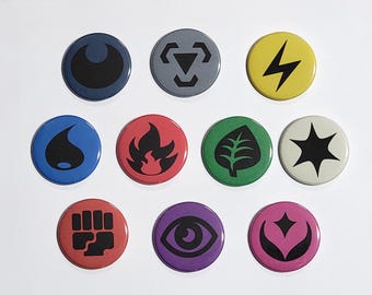 Pokemon Energy Type Pinback Buttons (2.25 inch)
