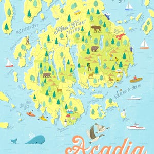 Illustration de la carte du parc national d'Acadia