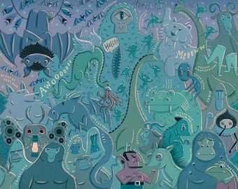 Crazy Cryptids Print
