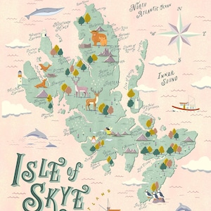 Mappa illustrata dell'isola di Skye