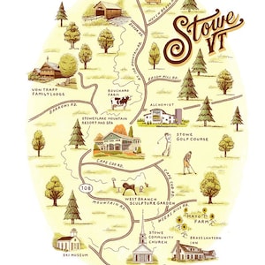 Stowe, VT-Karte