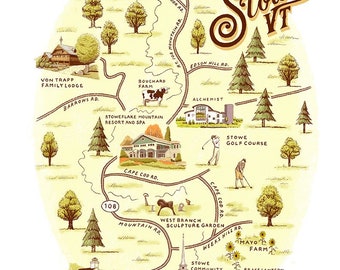 Stowe, VT map