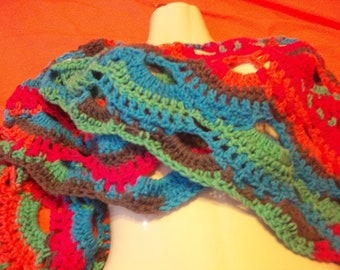 Crocheted virus shawl/free shipping