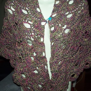 Crocheted virus shawl/ free shipping