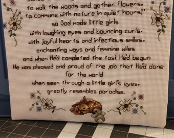 Why God Made Little Girls sampler/free shipping