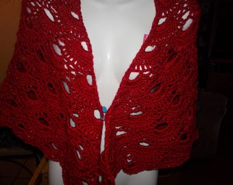 Crocheted virus shawl/ free shipping