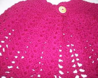 Child's crocheted cape/free shipping