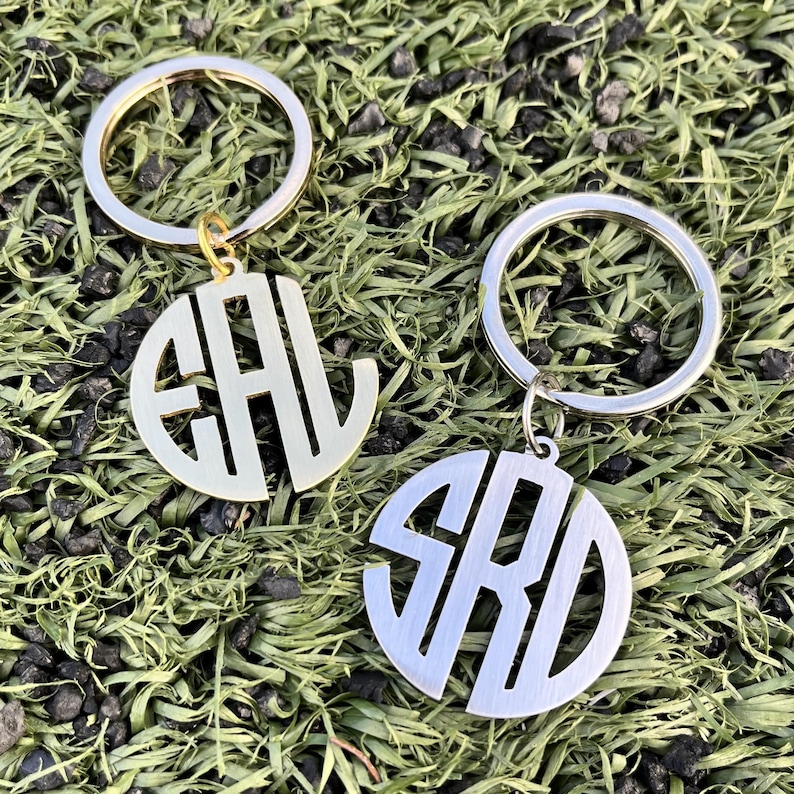 monogram keychain