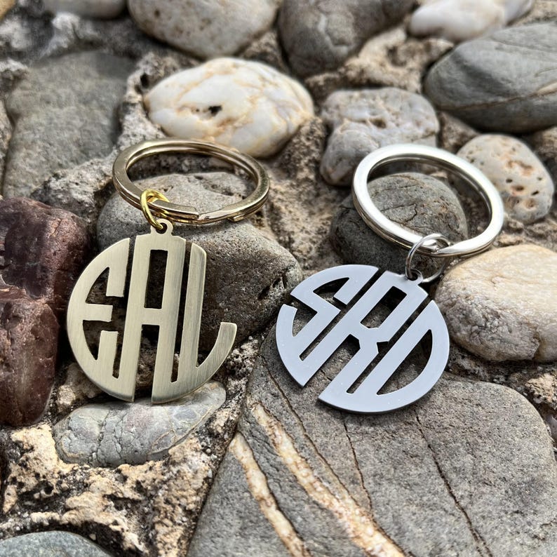 monogram keychain