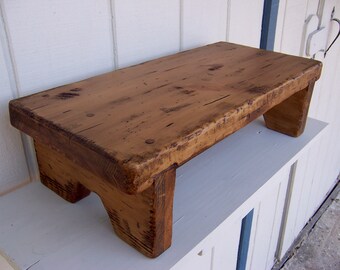 Primitive Farm Table Riser Bench Farmhouse Table Rustic Pine Etsy