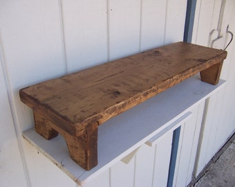 Primitive Farm Table Riser Bench Farmhouse Table Rustic Pine Etsy