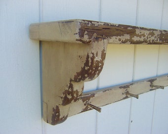 Mantel shelf mantle shelf farmhouse shelf primitive wall shelf rustic shelf painted distressed aged old finish for a shabby chic cottage